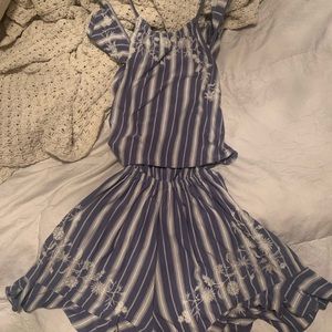 American Eagle Blue Romper